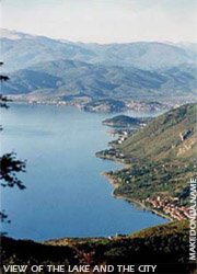 View of the Ohrid lake and Ohrid